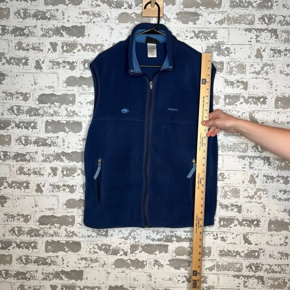 Patagonia | mens blue sherpa synchilla vest